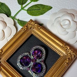 RARE Juliana D&E Purple Rivoli Brooch
